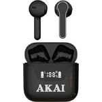 Akai BTE-J101 In-Ear Wireless BT Kopfhörer, Schwarz, 20 - 20000 Hz, Kabellose Reichweite 10 m