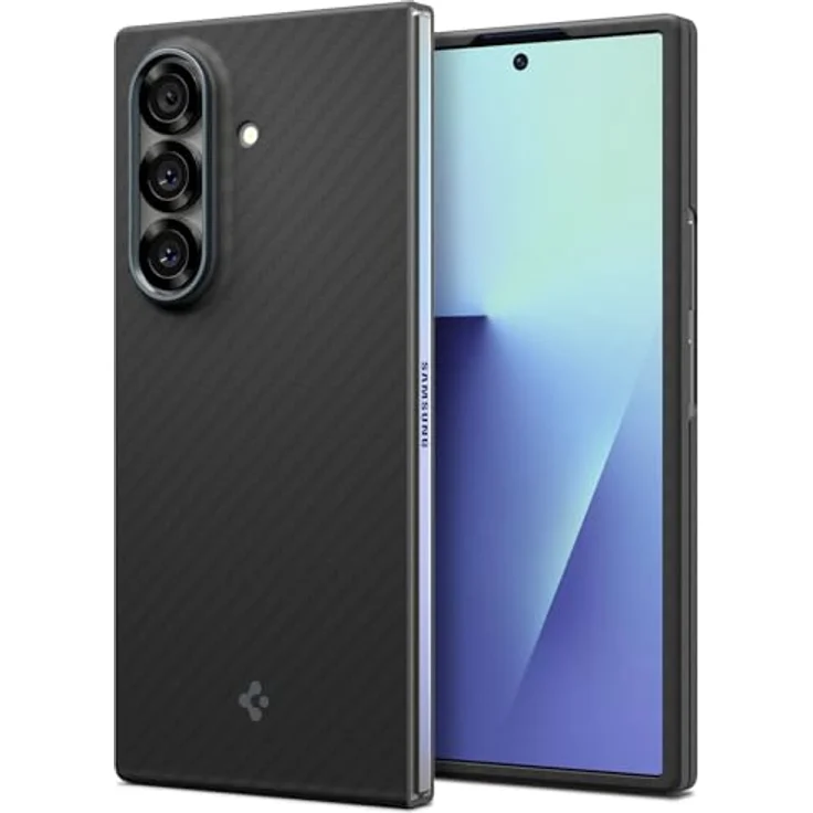 Spigen Air Skin Aramid Hülle für Samsung Galaxy Z Fold 7, ultraleichte Schutzhülle in Schwarz mit maßgeschneidertem Design und geringer Gerätestärke – Bild 1