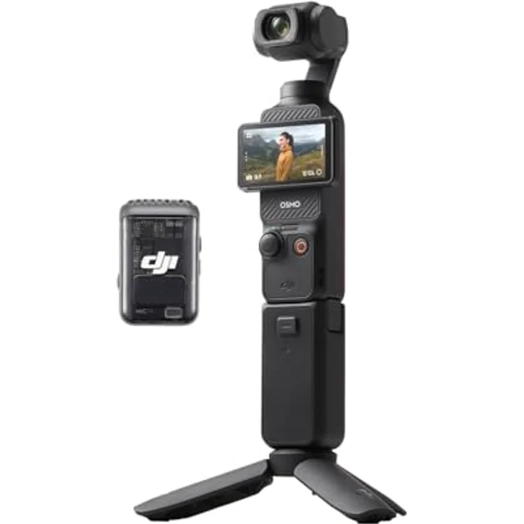 DJI Osmo Pocket 3 Kreativ Combo, Vlogging-Kamera mit 1-Zoll-CMOS und 4K/120 fps Video, 3-Achsen-Stabilisierung, schnelles Scharfstellen, inkl. Mikrofon für klaren Ton, kleine Kamera für Fotografie – Bild 1