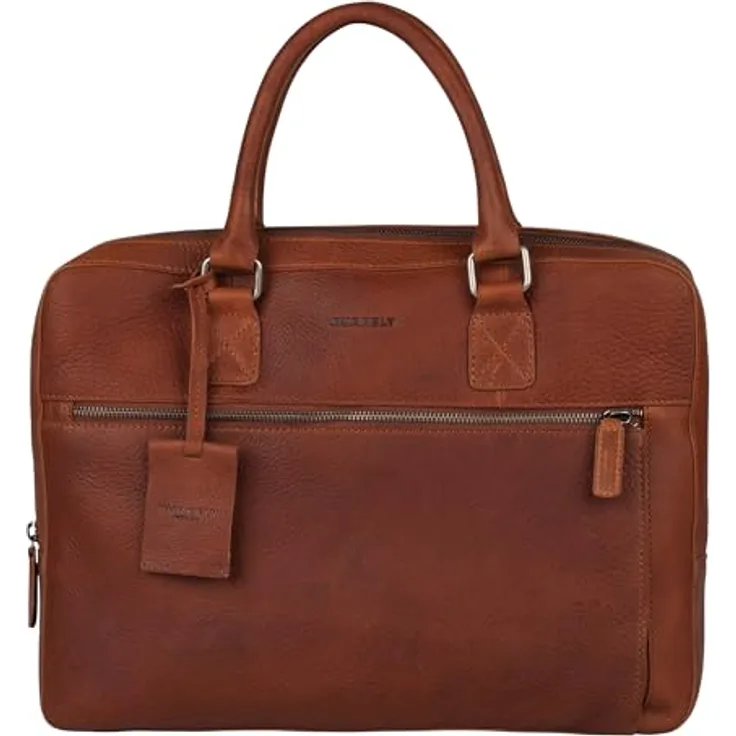 Burkely Antique Avery Aktentasche, 38 cm Leder mit Laptopfach, braun