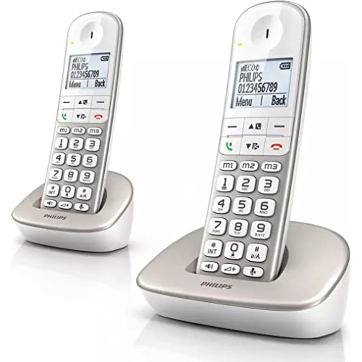 Philips XL4902S-22 1,9'' 550 mAh, GAP, Kabelloses Telefon, weiß (2 Stück) – Bild 2