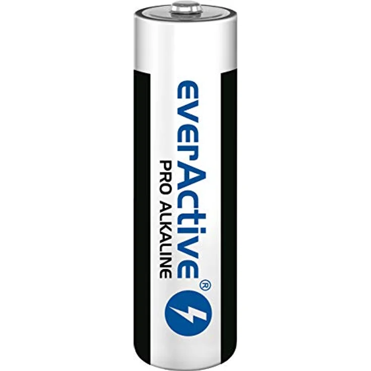 EverActive AA Batteries Pack of 4 Pro Alkaline Mignon LR6 R6 1.5V Highest Performance 10 Year Shelf Life - 4 Pack - 1 Blister Card, schwarz- weiss – Bild 4