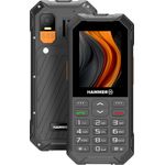 Hammer 6 4g 2.4´´ Schwarz Schwarz One Size - Robustes Seniorenhandy mit IP68 Zertifizierung und 7 Tage Akkulaufzeit