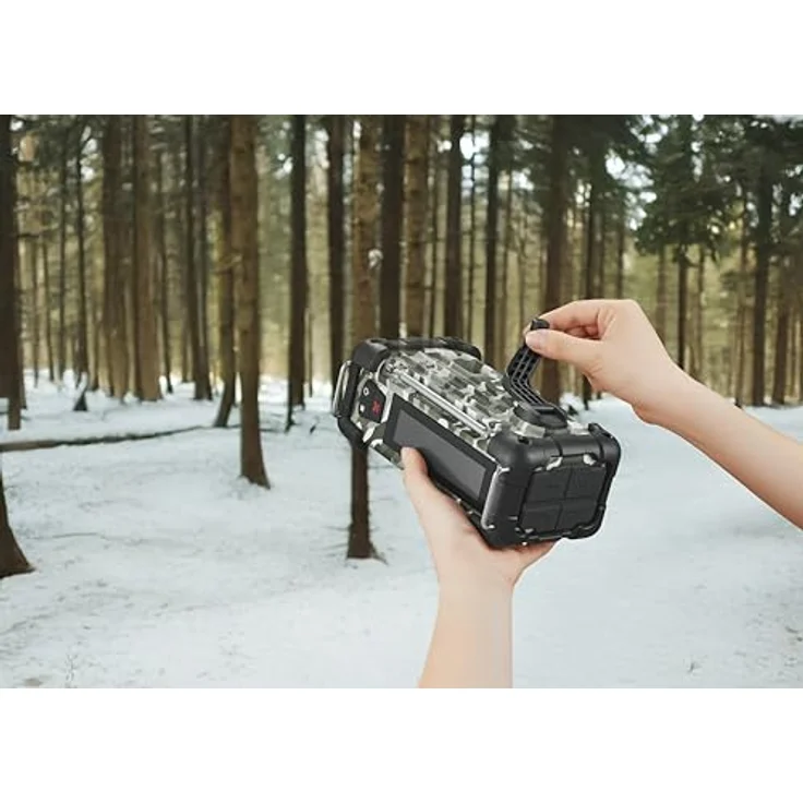 Sangean MMR-99DAB, Wiederaufladbares Notfallradio mit DAB+, FM, Bluetooth®, Taschenlampe, Solarpanel, Arctic Camo, IP55 Schutz – Bild 8