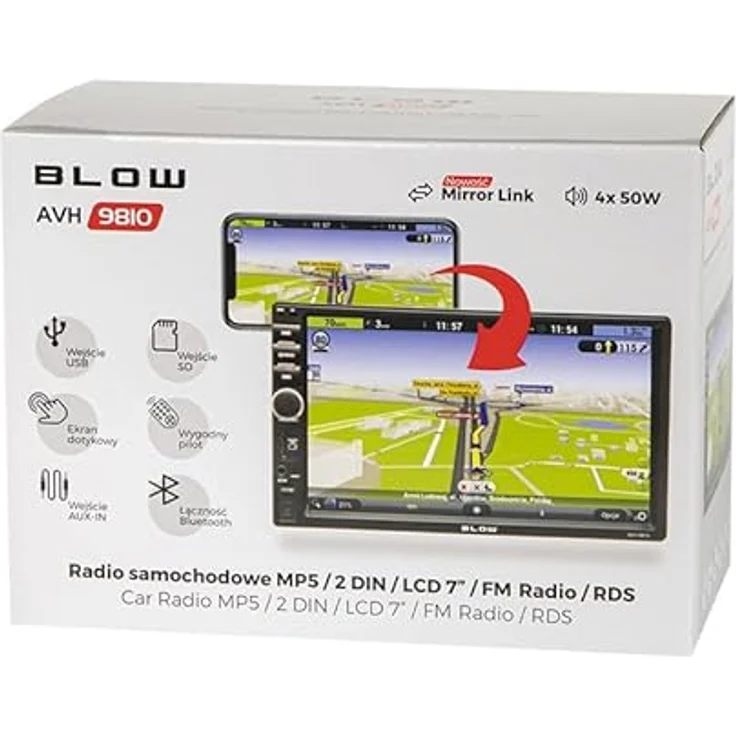 Blow Radio AVH-9810 2DIN 7, Hochwertige Abmessungen, langlebig – Bild 4