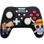 Konix One Piece Wired Controller für Nintendo Switch, OLED Switch und PC - Vibrationsfunktion - 3 m Kabel - Luffy-Motiv - Schwarz