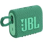 JBL GO 3 Eco – Kleine Bluetooth Box aus recyceltem Material in Grün – Wasserfester, tragbarer Lautsprecher für unterwegs – Bis zu 5h Wiedergabezeit mit nur einer Akkuladung
