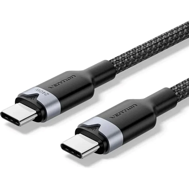 Vention 3.1 USB-C Kabel, 1m, 240W Leistung mit E-Marker Chip, Silber