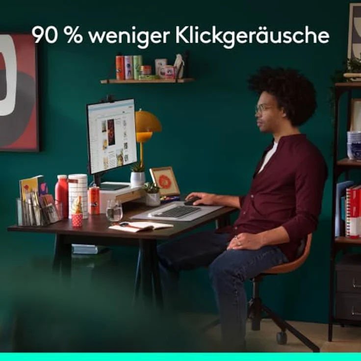 Logitech Signature M550L, kabellose Maus für große Hände mit SilentTouch Technologie, Schwarz – Bild 4