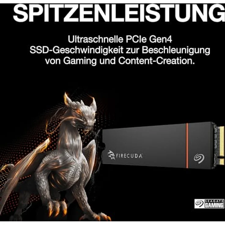 Seagate FireCuda 530 Refresh NVMe SSD 2TB, für PS5/PC, bis zu 7.300 MB/s, 3D-TLC-NAND, 640 TBW, mit Kühlkörper, Modellnr.: ZP2000GM3A073 – Bild 2