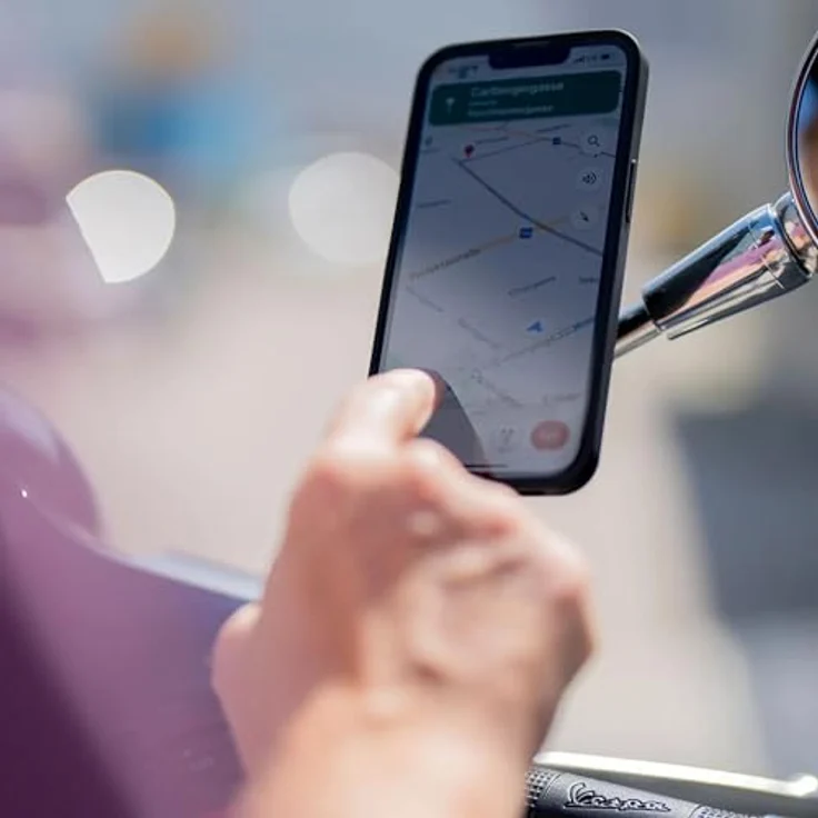 Sp Connect Mirror Mount Pro, Smartphone Halterung mit schwenkbarem Kopf, schwarz – Bild 9