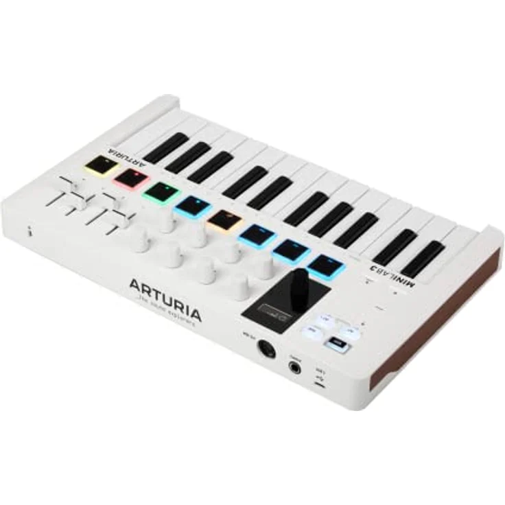 Arturia - MiniLab 3 - Universal-MIDI-Controller für Musikproduktion, mit All-in-One-Softwarepaket - 25 Tasten, 8 Multicolor-Pads, white – Bild 2