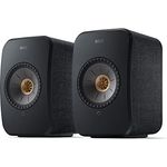 KEF LSX II - WLAN Regallautsprecher, Schwarz | Aktivlautsprecher |PC | TV | Monitor | Bluetooth