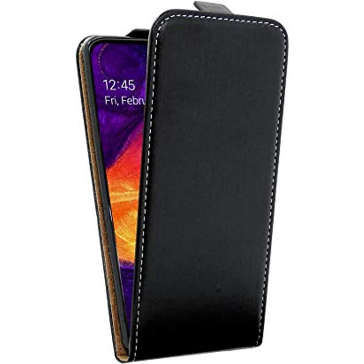 COFI 1453 Samsung Galaxy A50 (A505F) Handy Tasche - Vertikal aufklappbare Schutzhülle in Schwarz – Bild 3