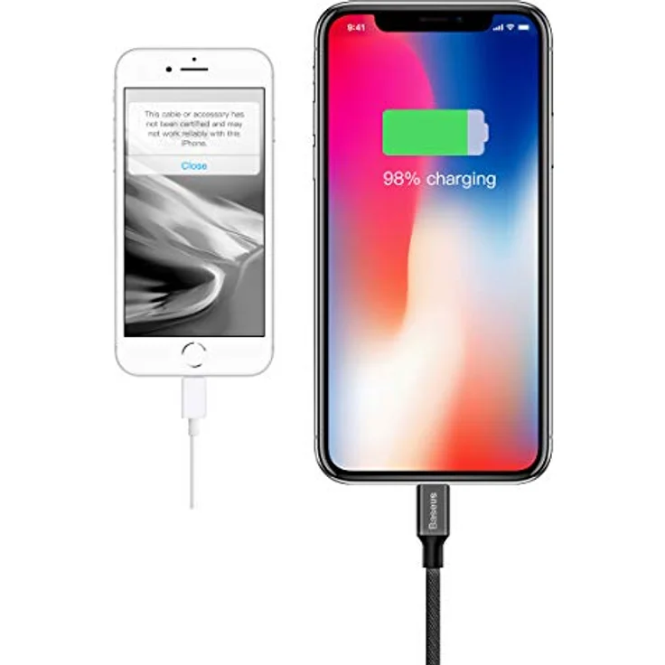 Baseus Yiven USB / Lightning Ladekabel, geflochtenes Textilkabel, 1,8m, schwarz, 2A schnelles Laden und Datenübertragung – Bild 6
