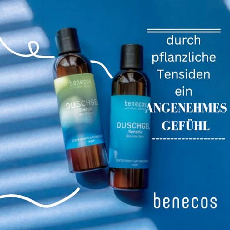 benecos Natural Basics - Duschgel Bio-Orange Energie - 200ml - vegan - derm. getestet, Orange – Bild 3