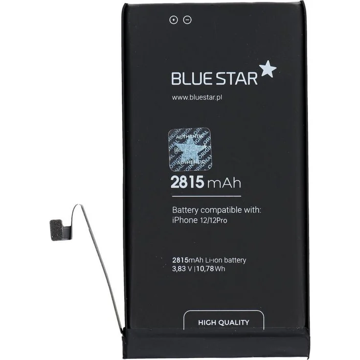 BlueStar Akku für iPhone 12/12 Pro, 2815 mAh mit doppeltem IC-Schutzsystem und Montageband, Li-Ion