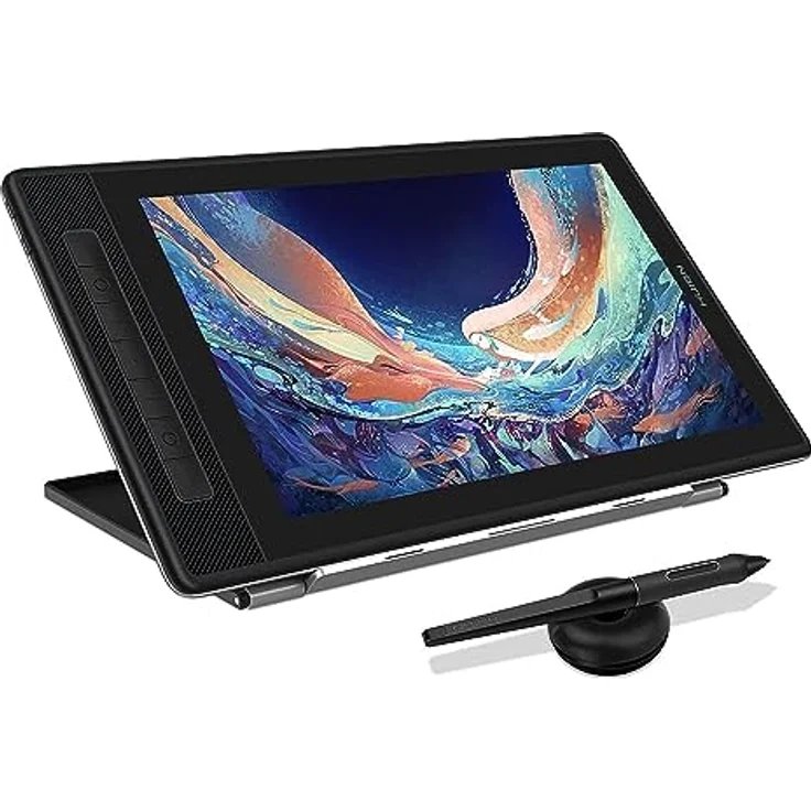 HUION Kamvas Pro 16 Grafiktablett (2,5K), USB, Schwarz - High Definition 2.5K Auflösung, Quantum-Dot-Farbtechnologie, Pentech3.0-Digital-Stift – Bild 2