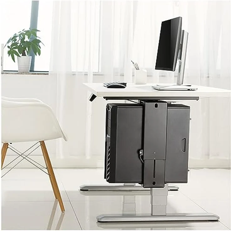 LogiLink EO0031 einstellbare Untertisch PC-Halterung drehbar 360° mit Variabler Größeneinstellung und Schnellverschluss max.10kg – Bild 4