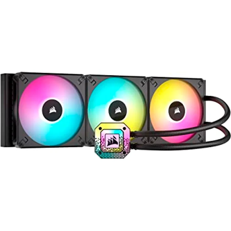 Corsair iCUE H170i Elite CAPELLIX XT Flüssig-CPU-Kühler - DREI AF140 RGB Elite-Lüfter - 420-mm-Radiator - Intel LGA 1700, 1200, 115X, 2066, AMD AM5, AM4 - Inklusive iCUE Commander CORE - Schwarz – Bild 1