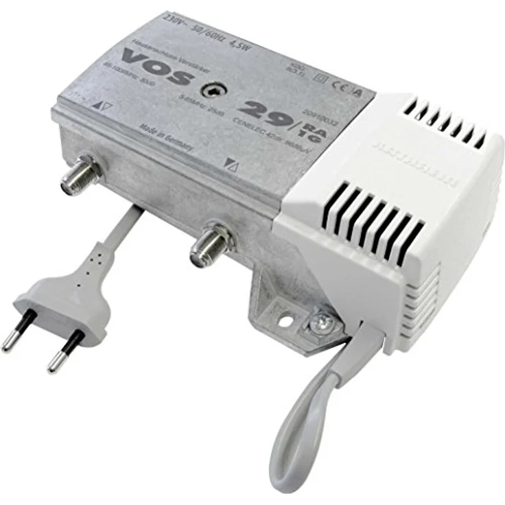 Kathrein VOS 29-RA-1G Hausanschluss-Verstärker (30dB, 85-1006 MHz, integrierter Rückweg 5-65 MHz aktiv, für Kabelfernsehen) – Bild 2