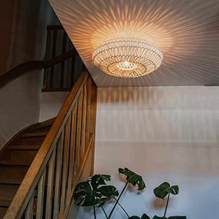 Qazqa - Retro Retro-Deckenleuchte Lina - Weiß - LED geeignet E27 – Bild 2