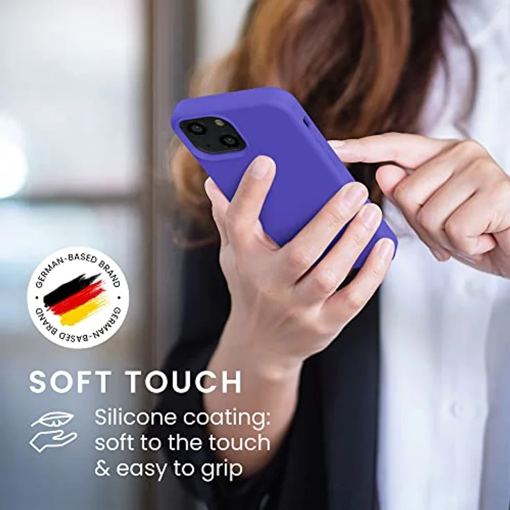 kwmobile Handyhülle für iPhone 13 mini, Silikon Schutzhülle in Blauviolett mit kabellosem Laden, flexibel und rutschfest – Bild 4