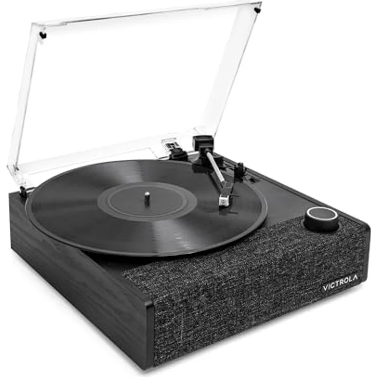 Victrola The Eastwood II, Manuell Plattenspieler mit Bluetooth-Streaming und Audio-Technica AT-3600LA-Tonabnehmer, schwarz – Bild 2