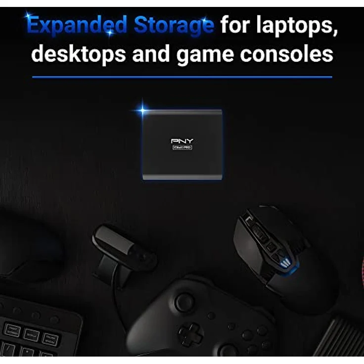 PNY PSD0CS2260-1TB-RB EliteX-PRO USB 3.2 Gen 2x2 Externe tragbare SSD 1TB, bis zu 1.500 MB/s Lesegeschwindigkeit, 1.400 MB/s Schreibgeschwindigkeit, Black – Bild 4