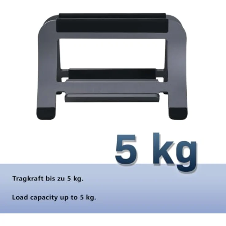 My Wall HT53L Notebook-Ständer, Aluminium in Grau/Schwarz, für Laptops und Tablets von 11 bis 17 Zoll, Tragkraft bis 5 kg – Bild 8