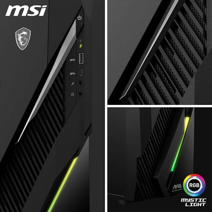 MSI MAG Infinite E1, Desktop-PC mit Intel Core i5-14400F, 16 GB RAM, 1 TB SSD, RTX 5060, Wi-Fi 6 und Bluetooth 5.3 – Bild 3
