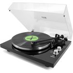 Soundmaster PL790SW, Plattenspieler mit Magnettonabnehmersystem und Bluetooth, Schwarz, versandkostenfrei