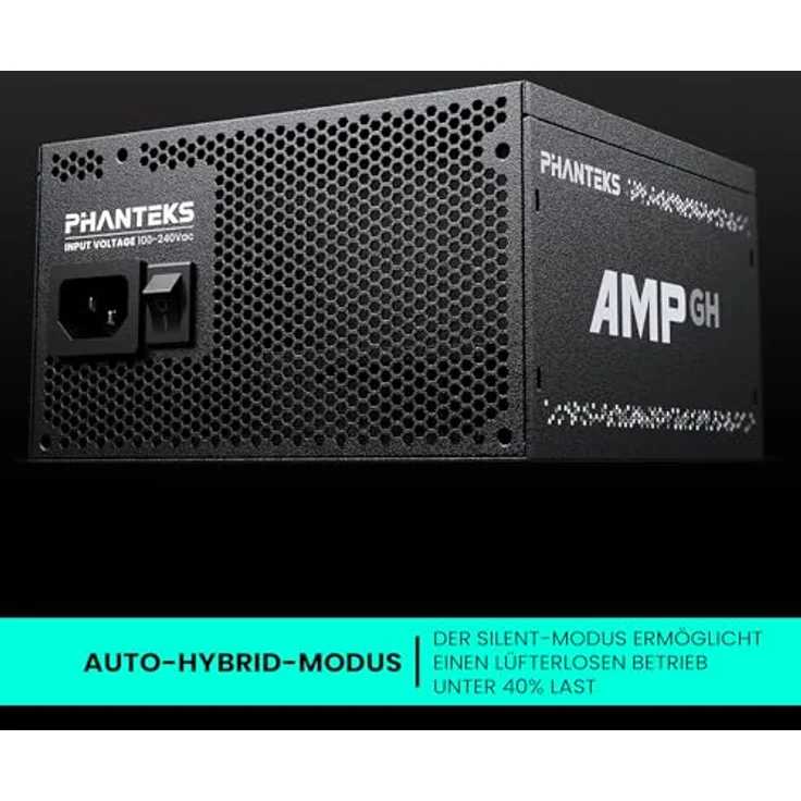 Phanteks AMP GH V2 1000W 80 PLUS Platinum Netzteil, PCIe 5.1, vollmodulares Kabelmanagement, schwarz – Bild 5