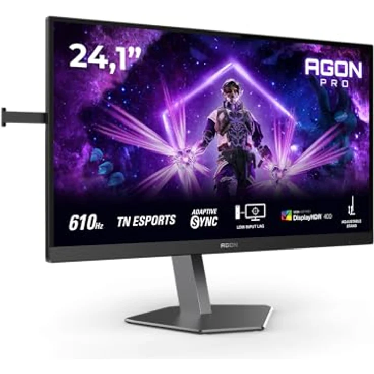 AOC Agon PRO AG246FK6, 24.1 Zoll FHD Gaming Monitor, 600 Hz, 0.5 ms gtg, G-Sync kompatibel, HDR400, schwarz/grau. – Bild 1