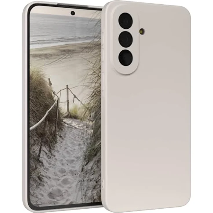 EAZY CASE Silikonhülle für Galaxy A57 - Stoßfeste, dunkle graue TPU-Hülle mit Kameraschutz und elegantem Polarstern-Matt-Finish – Bild 1