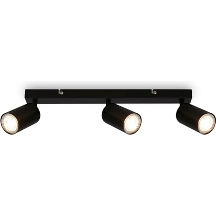 BRILONER Deckenlampe schwenkbar, GU10 Fassung, max. 9 W, 44 cm, Schwarz, Wohnzimmerlampe, Schlafzimmerlampe, Küchenlampe, Deckenstrahler, Flurlampe – Bild 1
