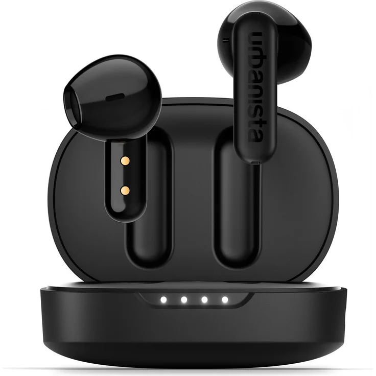 Urbanista Copenhagen 2 True Wireless In-Ear-Kopfhörer, Bluetooth 5.4, IPX4, bis zu 7 Stunden Wiedergabe, Schwarz