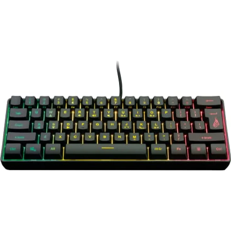 Surefire Kingpin X1 60% Gaming Tastatur US English, Gaming Multimedia Keyboard klein & mobil, RGB-Tastatur mit Beleuchtung, 25 Anti-Ghosting-Tasten, amerikanisches Layout QWERTY – Bild 1