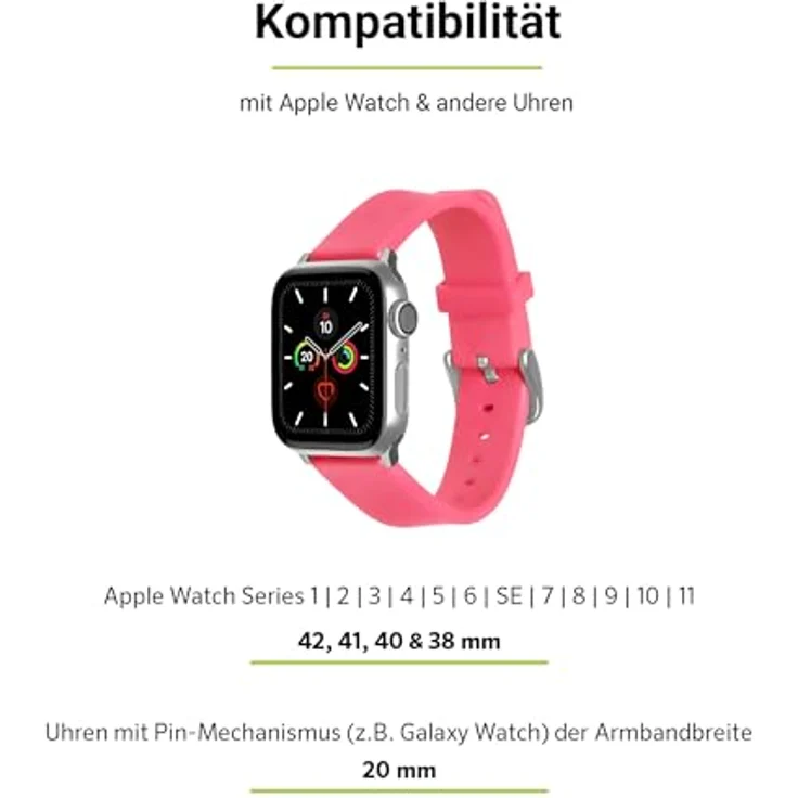 Artwizz WatchBand Silicone für Apple Watch 38/40mm - Flamingo Wearables-Zubehör – Bild 6