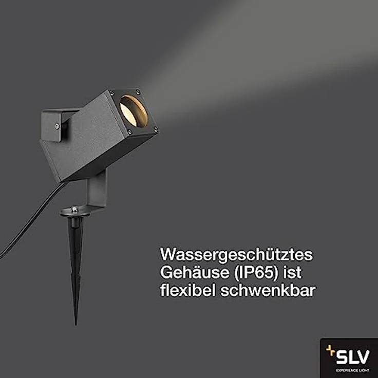 SLV THEO BRACKET | Beleuchtung von Garten, Terrasse, Pflanzen, Wegen, Teich, Aussen-Leuchte, Außen-Strahler, Erdspiessleuchte, Spießleuchte, LED Strahler | IP65, anthrazit, GU10 – Bild 4