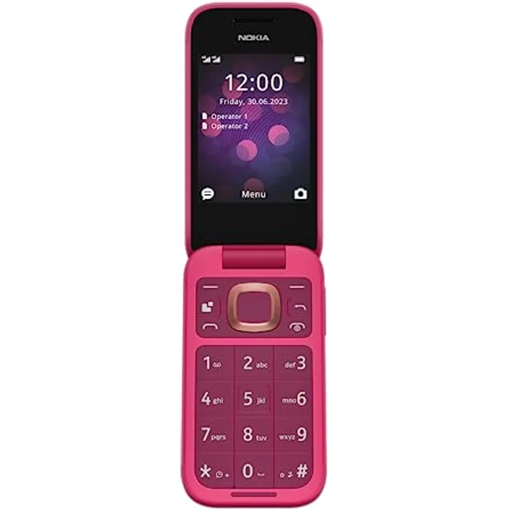 Nokia 2660 Flip Feature Phone mit 2,8"-Display, 4G-Konnektivität, Hörgerätekompatibilität (НАС), integrierter Kamera, MP3-Player, kabellosem UKW-Radio und klassischen Spielen (Dual SIM) - Pink – Bild 2
