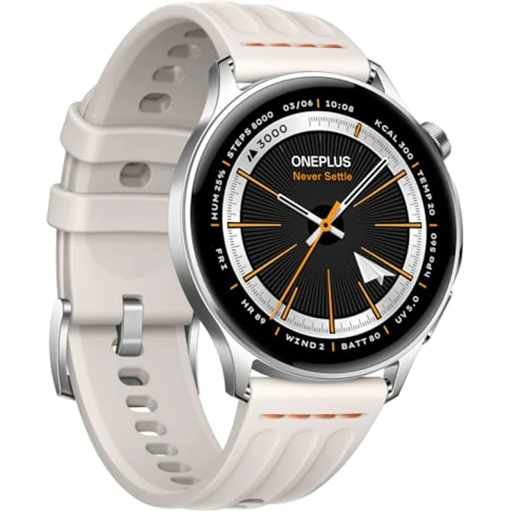 OnePlus Watch Lite Smartwatch, Silver Steel, Smartwatch – Bild 2