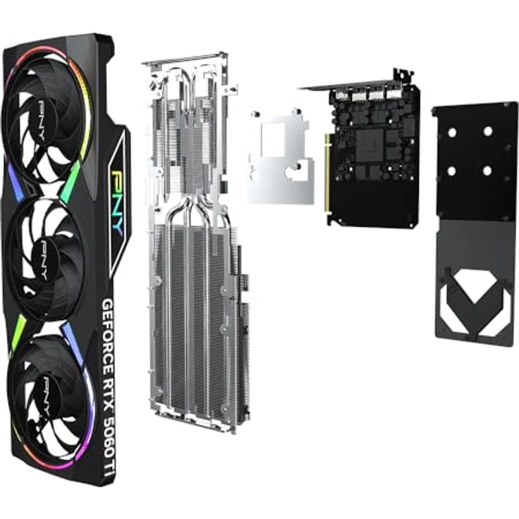 PNY GeForce RTX 5060 Ti, 8GB GDDR7 Grafikkarte mit ARGB-Beleuchtung, Triple Fan und 2692 MHz Boost-Takt – Bild 12