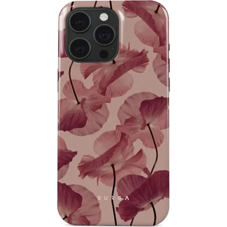Burga Tender Kiss Case für Apple iPhone 15 Pro, Smartphone Hülle aus TPU und Silikon, rot mit erhöhten Rändern zum Schutz von Kamera und Bildschirm – Bild 1