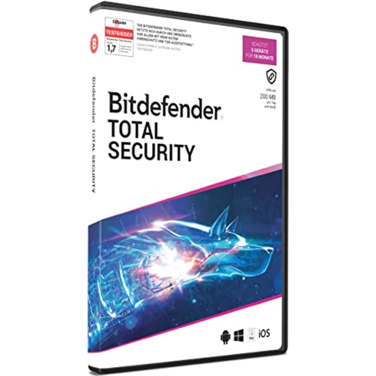 Bitdefender Total Security 5 Geräte / 18 Monate (Code in a Box) – Bild 1