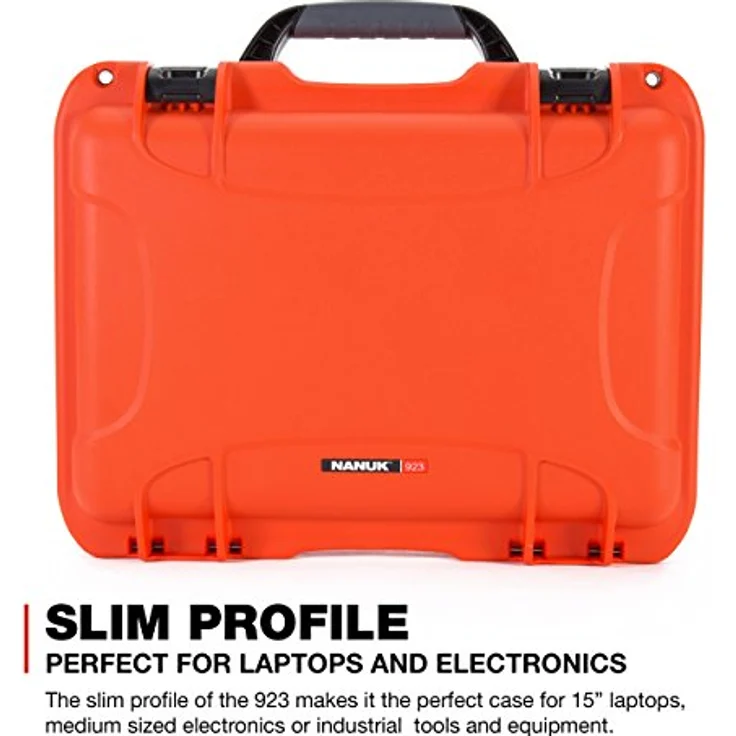 Nanuk Kunststoffkoffer 923, robuster Fotokoffer mit Schaum, wasserdicht und TSA-zugelassen, orange, 16.70 l – Bild 2