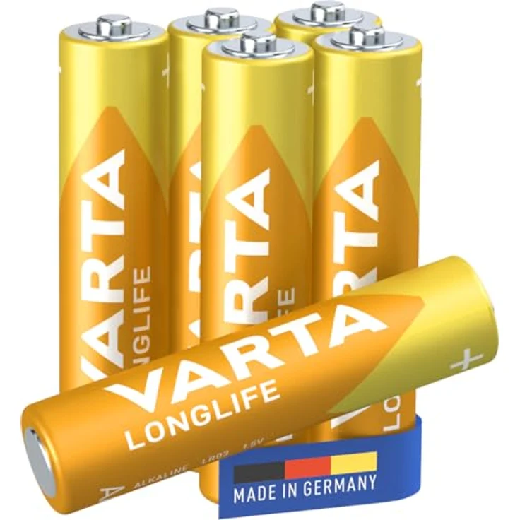 VARTA R6 (AA) Longlife Alkalibatterie, 6 Stück, langlebig und ideal für Geräte mit niedrigem Energieverbrauch – Bild 1