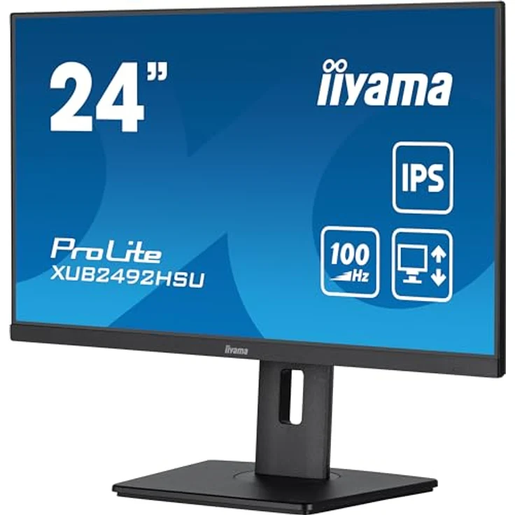iiyama Prolite XUB2492HSU-B6 23,8" IPS LED-Monitor Full-HD 100Hz HDMI DP USB3.2 - Schwarz, FreeSync, Höhenverstellung – Bild 3