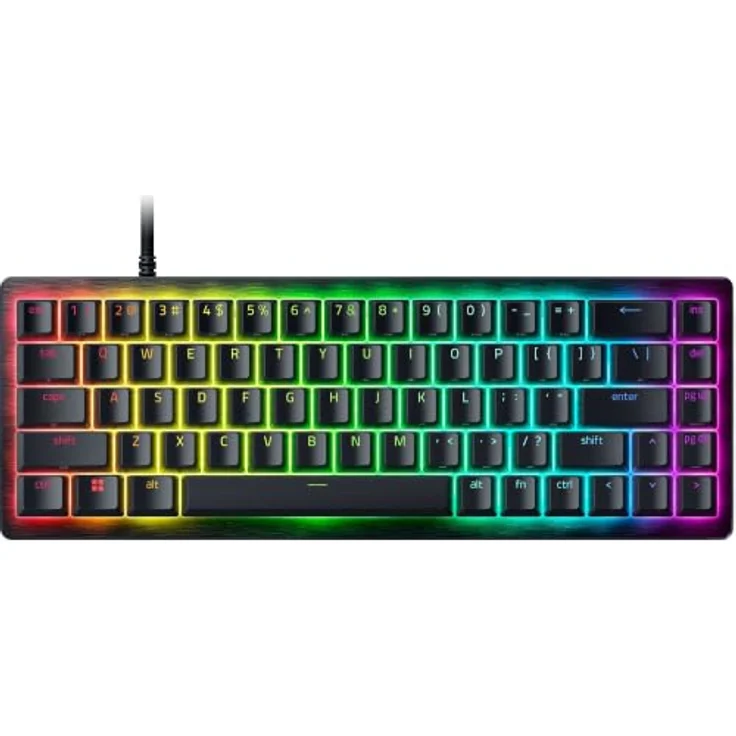 Razer Huntsman V3 HE Magnetic Mini 65%, Kabelgebundene Gaming-Tastatur mit 8KHz Polling-Rate, RGB-LED, magnetischen Schaltern, Schwarz – Bild 1