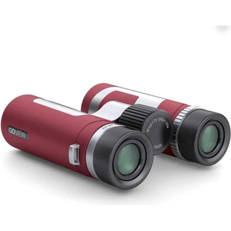 GoView ZOOMR 10x34 kompaktes, portables Fernglas (10-Fach Zoom, Magnesiumgehäuse, inkl. Smartphone-Adapter & Zubehör) Ruby Rot – Bild 3